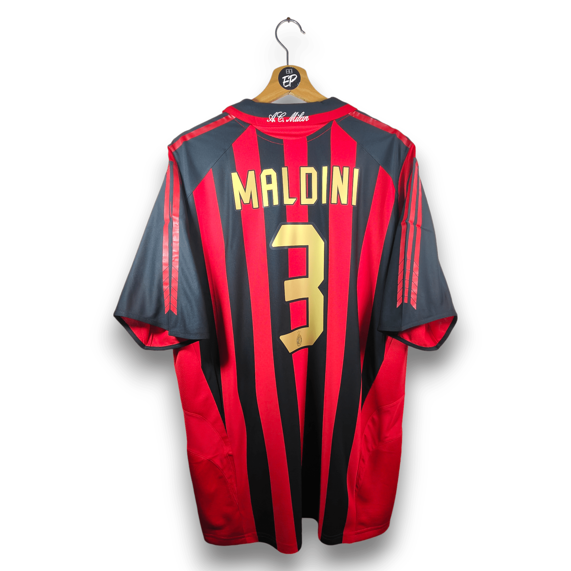 2005-06 AC Milan Home Shirt Maldini #3 - 9/10 - (XL) – – Eternal Pitch