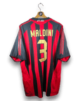 2005 - 06 AC Milan Home Shirt Maldini 3 - 9/10 - (XL) - Eternal Pitch