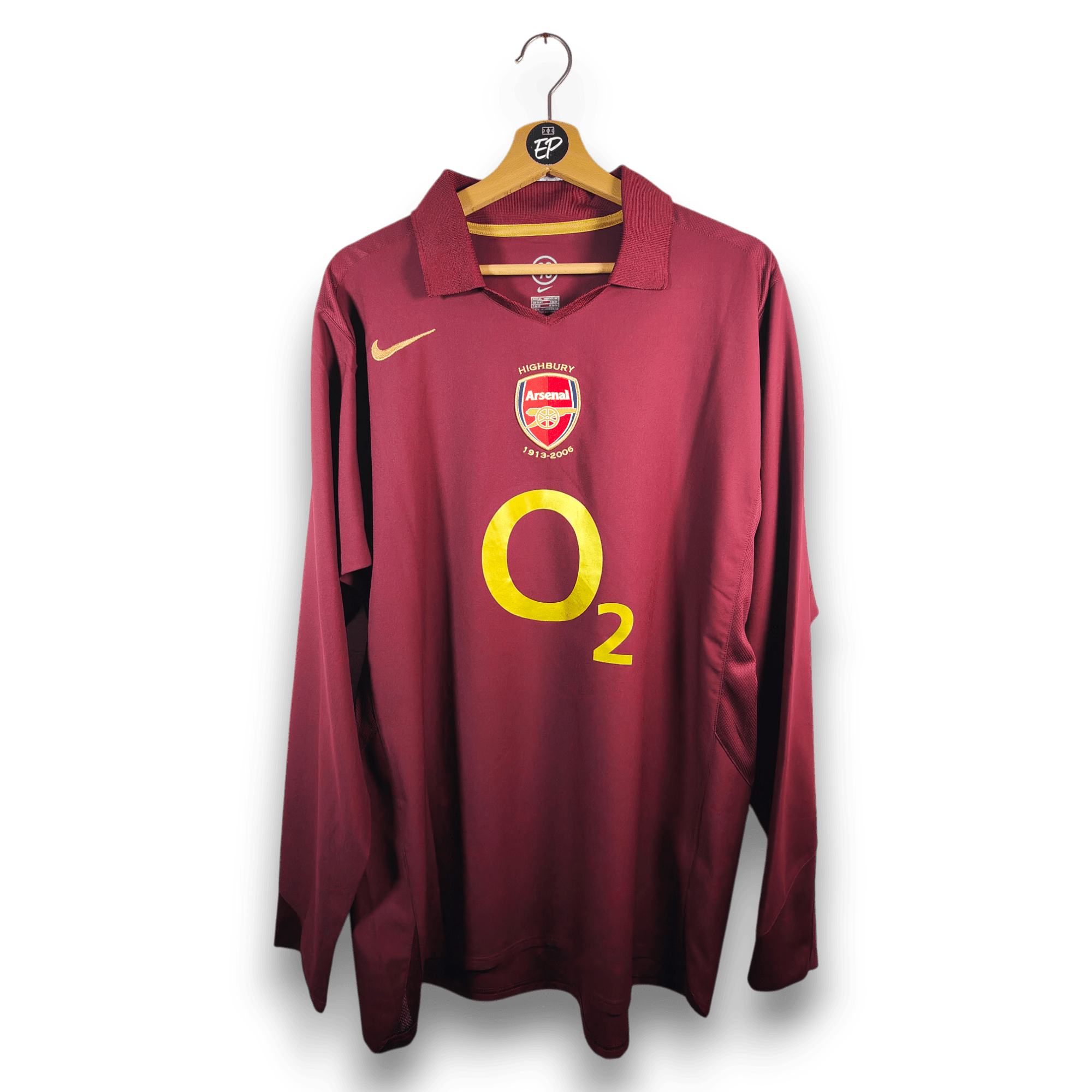 2005-06 Arsenal Home Shirt LS Henry #14 - 9.5/10 - (XL
