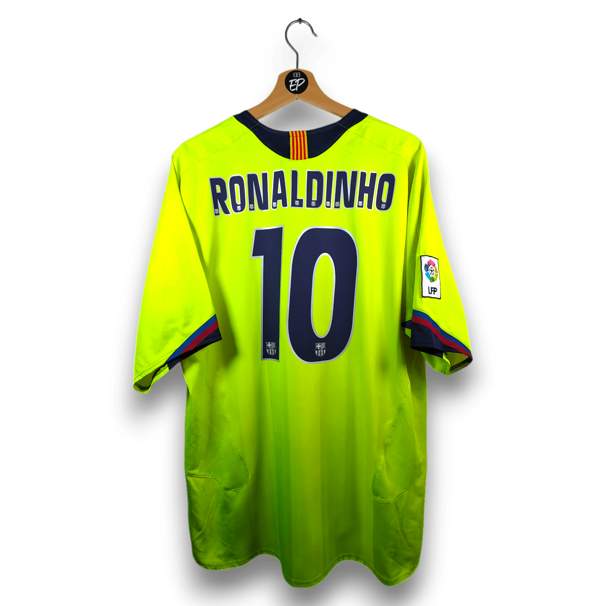 2005 - 06 FC Barcelona Away Shirt Ronaldinho 10 - 8.5/10 - (XL) - Eternal Pitch