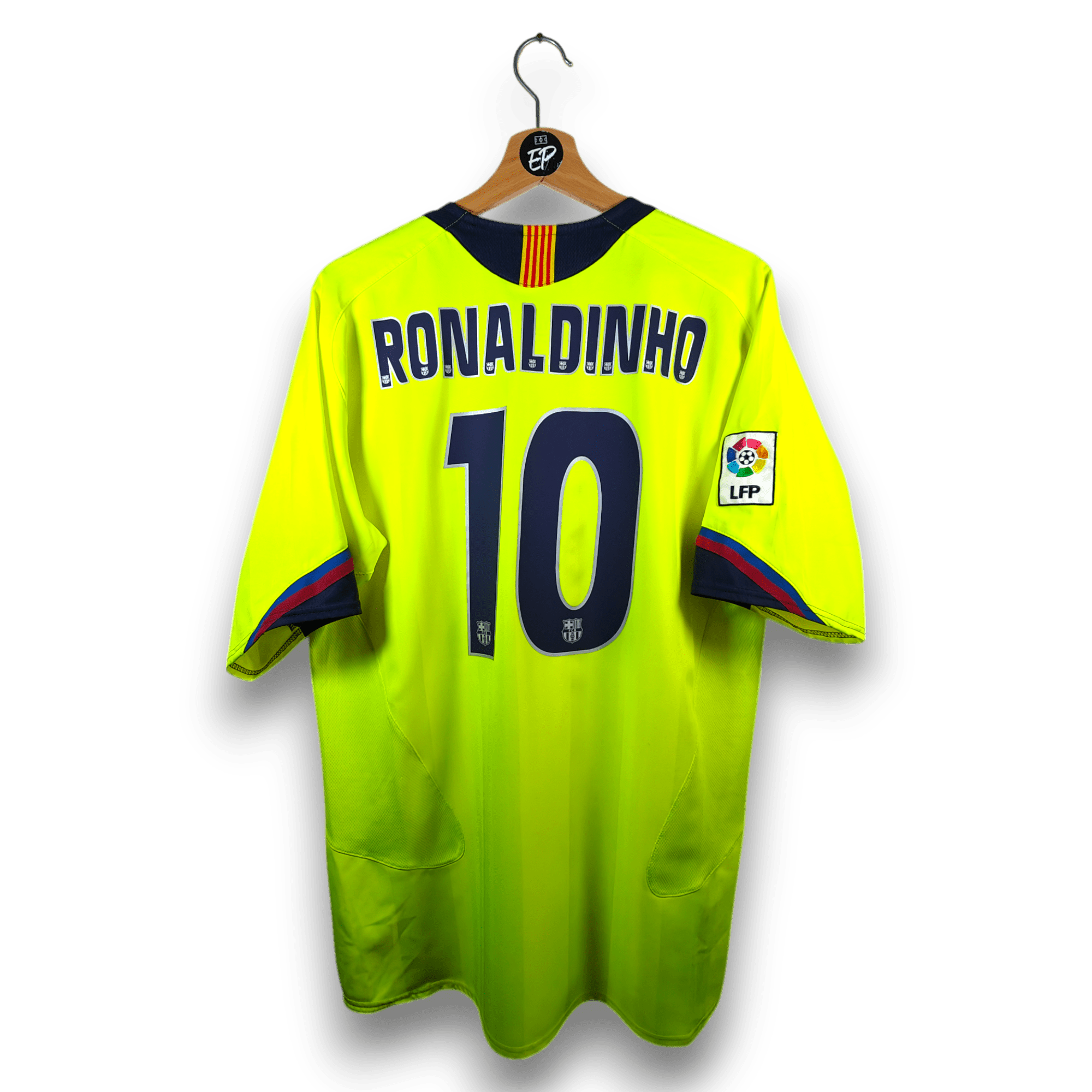 2005 - 06 FC Barcelona Away Shirt Ronaldinho 10 - 9/10 - (L) - Eternal Pitch