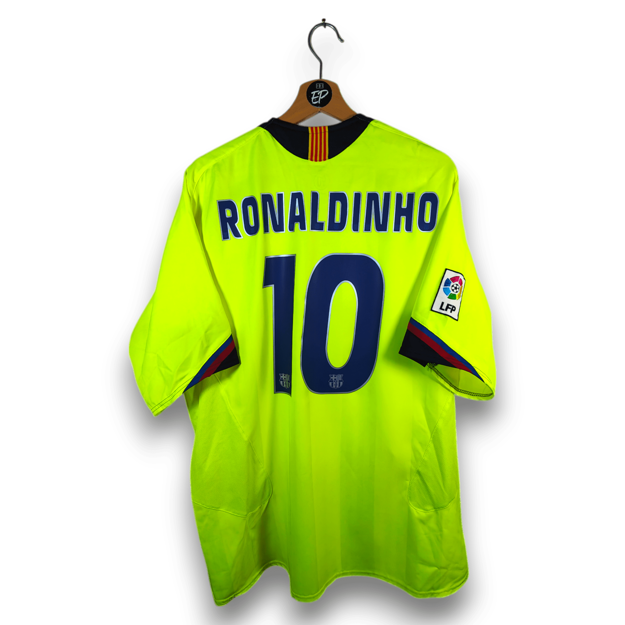 2005 - 06 FC Barcelona Away Shirt Ronaldinho 10 - 9/10 - (XL) - Eternal Pitch