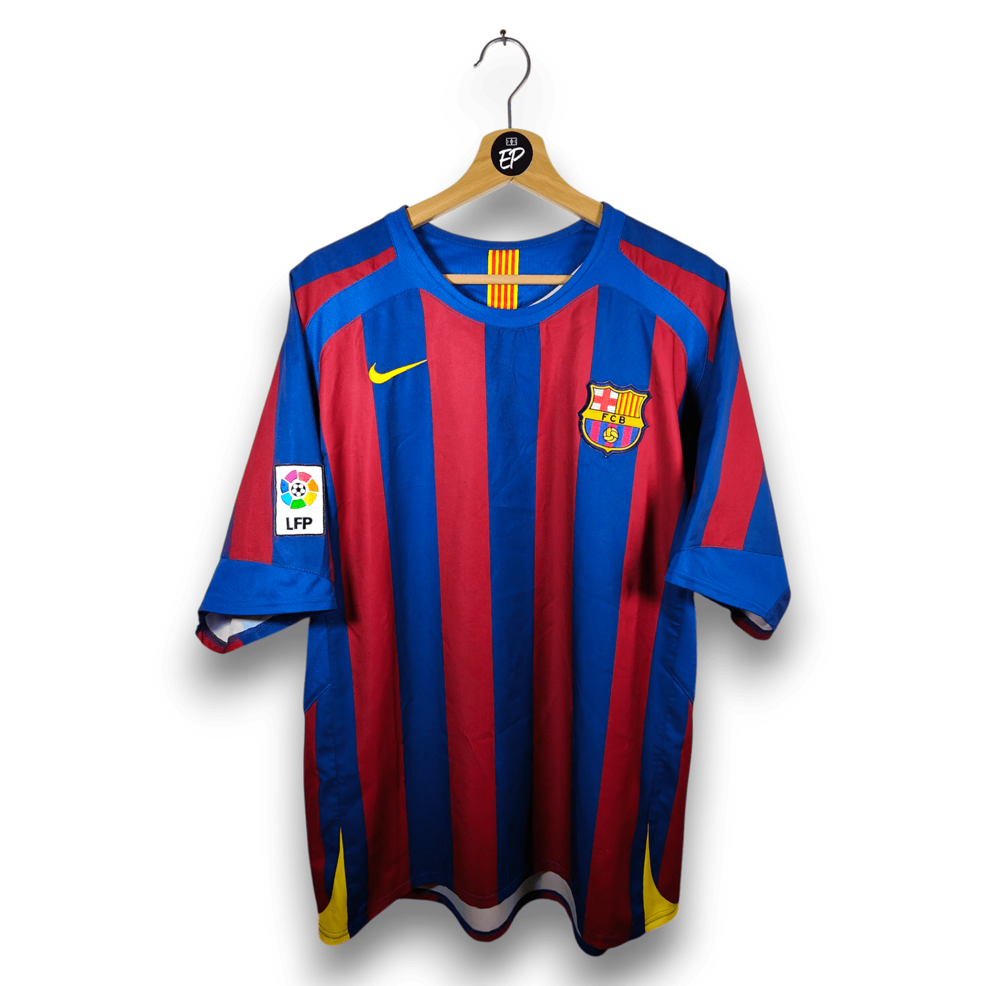 2005 - 06 FC Barcelona Home Shirt Ronaldinho 10 - 8/10 - (L) - Eternal Pitch