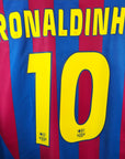 2005 - 06 FC Barcelona Home Shirt Ronaldinho 10 - 8/10 - (L) - Eternal Pitch