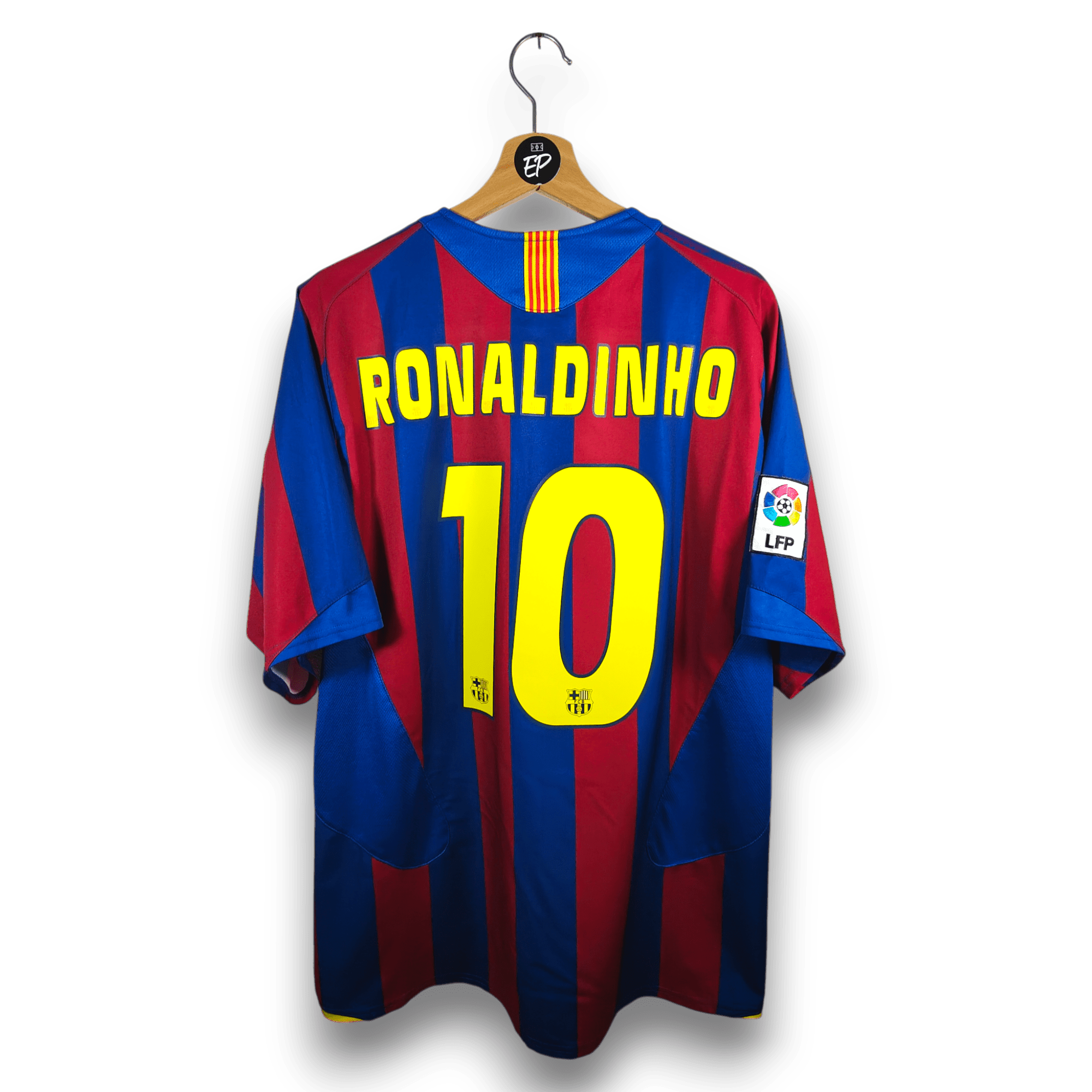 2005 - 06 FC Barcelona Home Shirt Ronaldinho 10 - 8/10 - (L) - Eternal Pitch