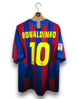 2005 - 06 FC Barcelona Home Shirt Ronaldinho 10 - 8/10 - (L) - Eternal Pitch