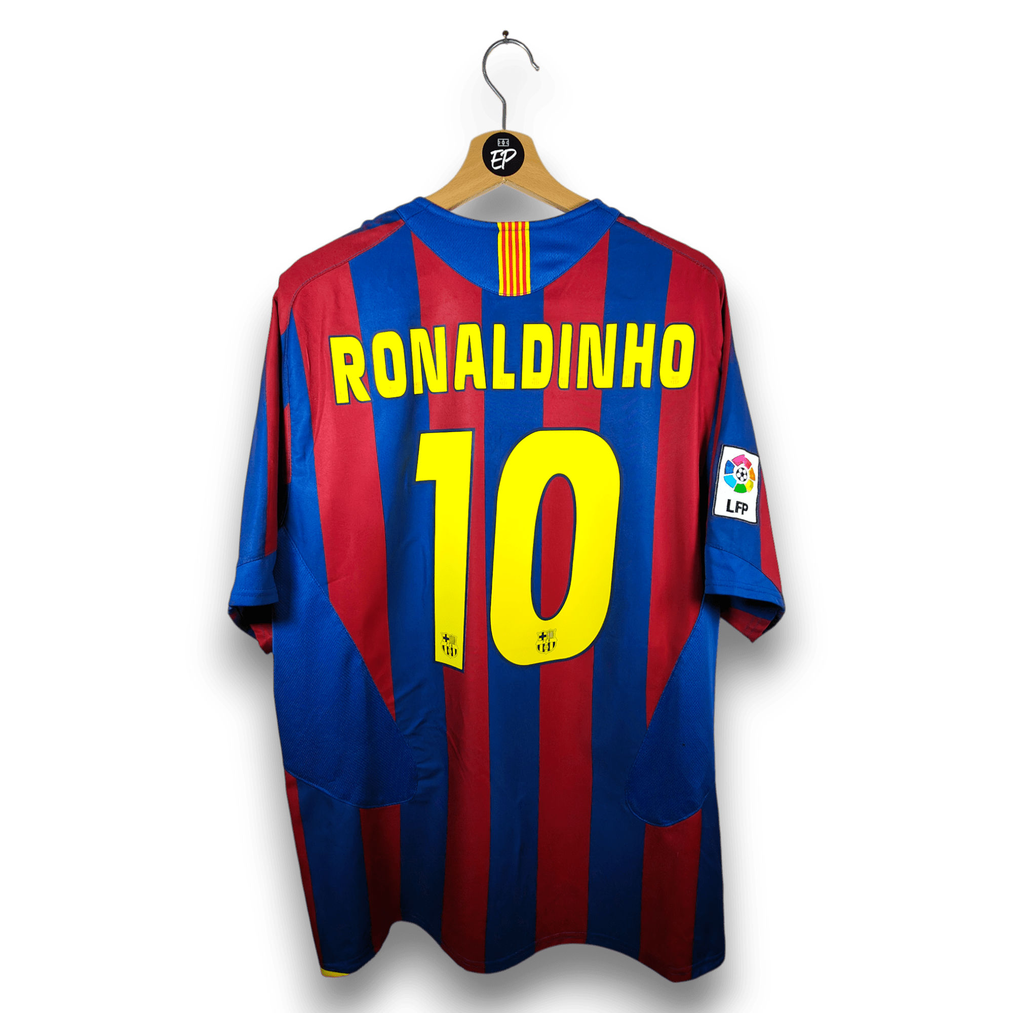 2005 - 06 FC Barcelona Home Shirt Ronaldinho 10 - 8/10 - (L) - Eternal Pitch