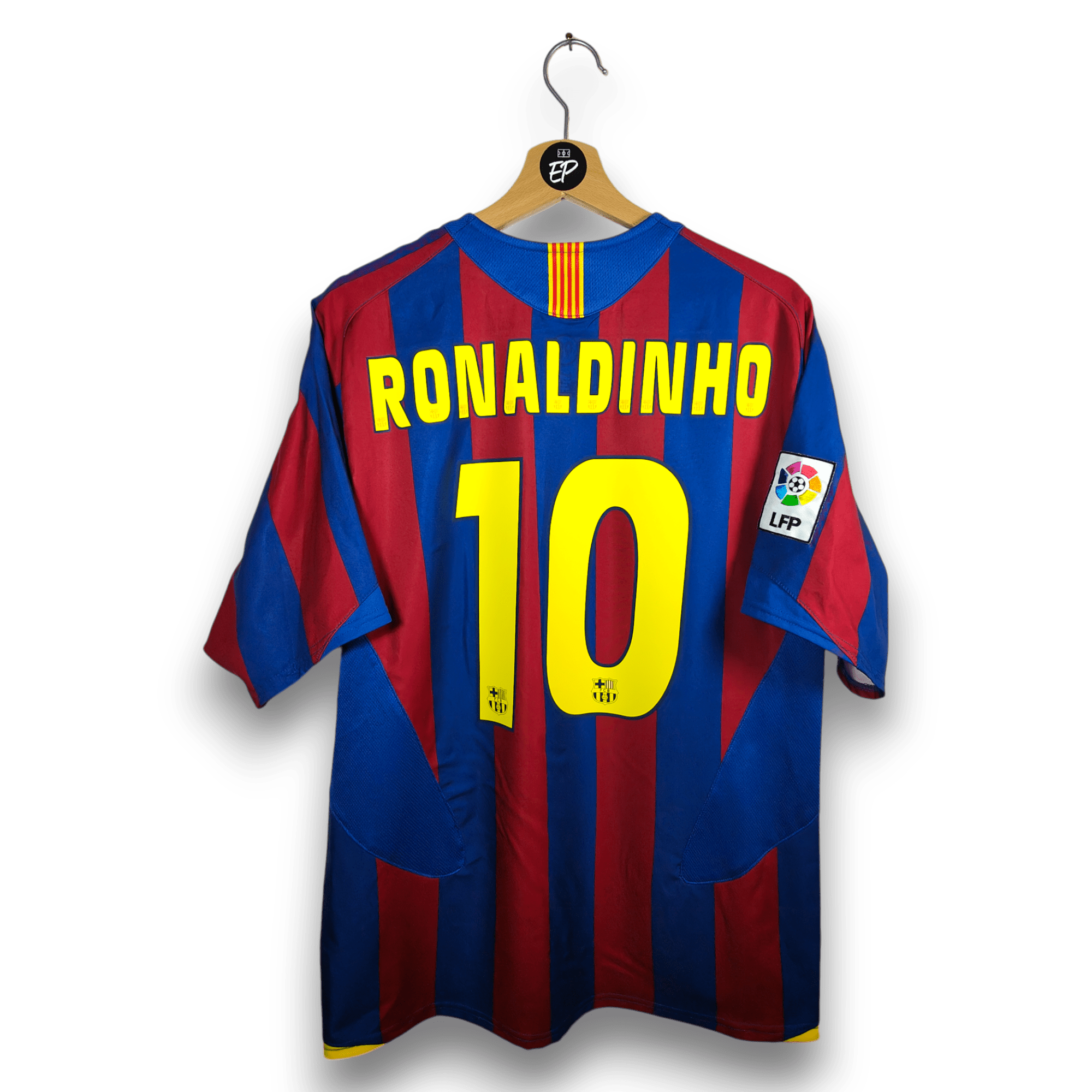 2005 - 06 FC Barcelona Home Shirt Ronaldinho 10 - 9/10 - (M) - Eternal Pitch