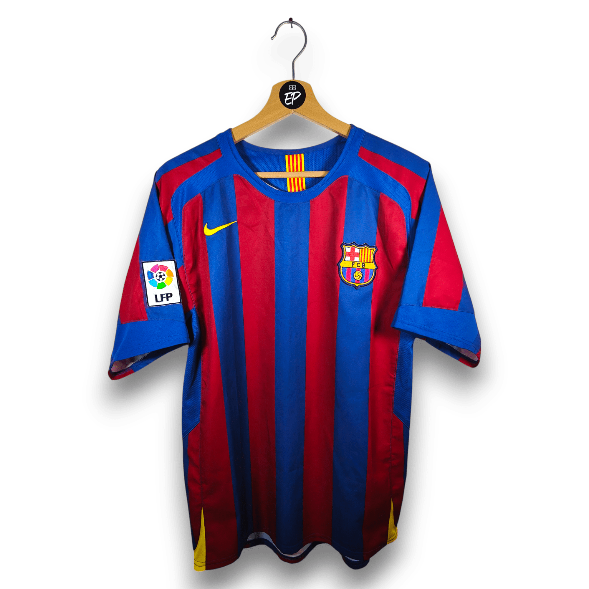 2005-06 FC Barcelona Home Shirt Ronaldinho #10 - 9/10 - (S