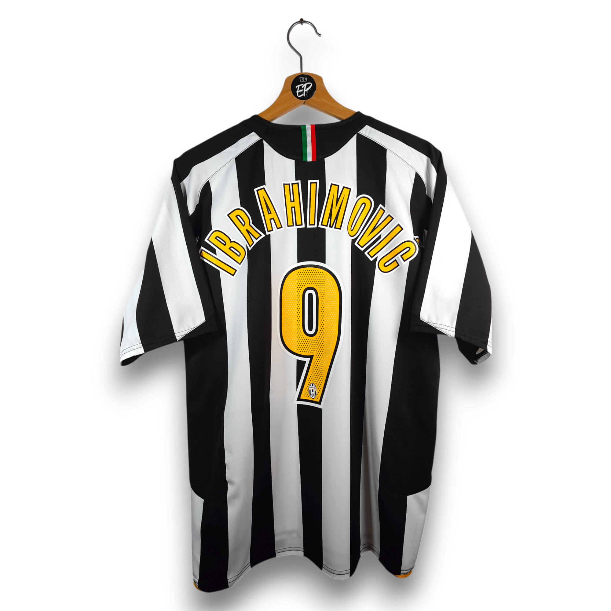 2005-06 Juventus Home Shirt Ibrahimovic #9 - 7/10 - (M