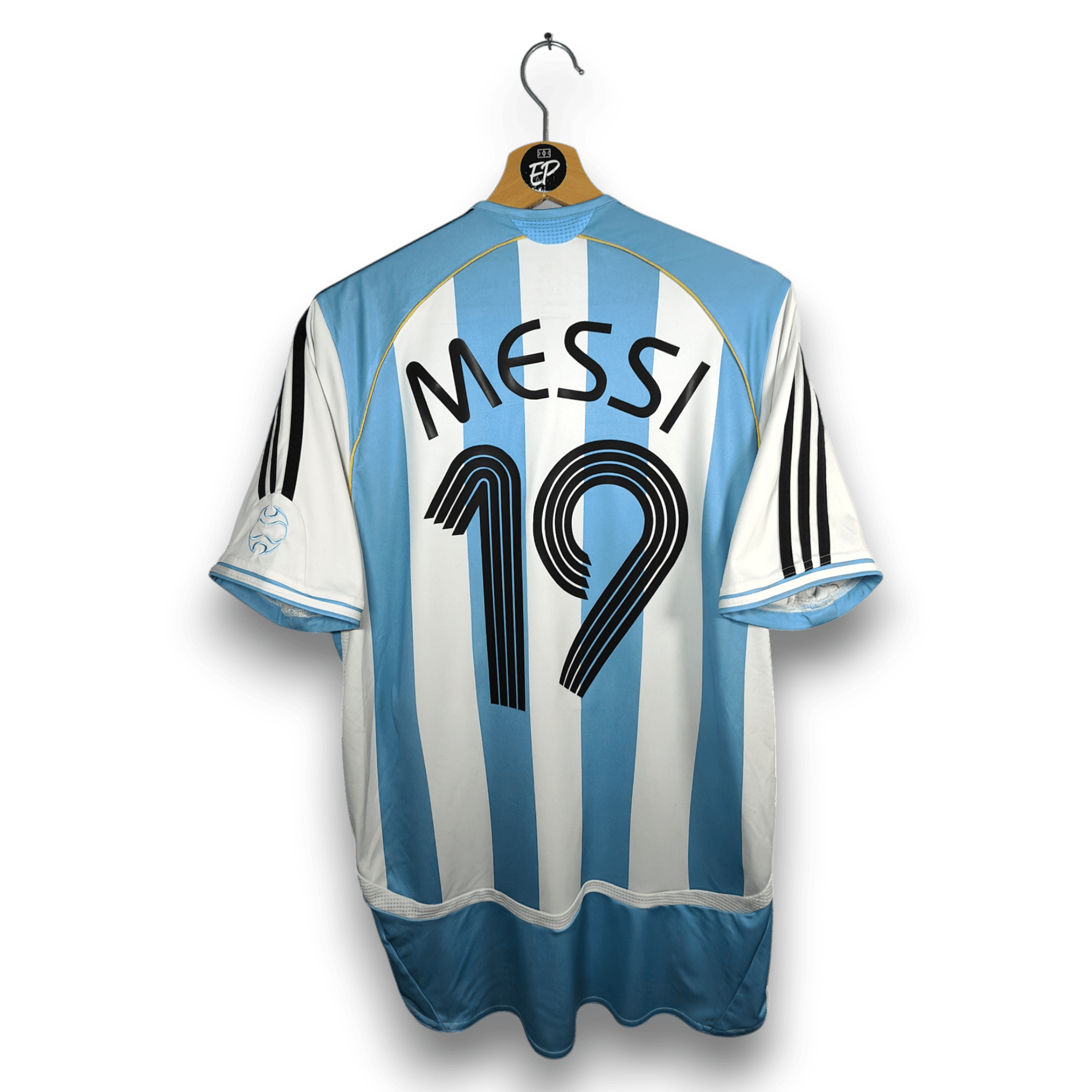 2005-07 Argentina Home Shirt Messi #19 - 9/10 - (M) – 739802