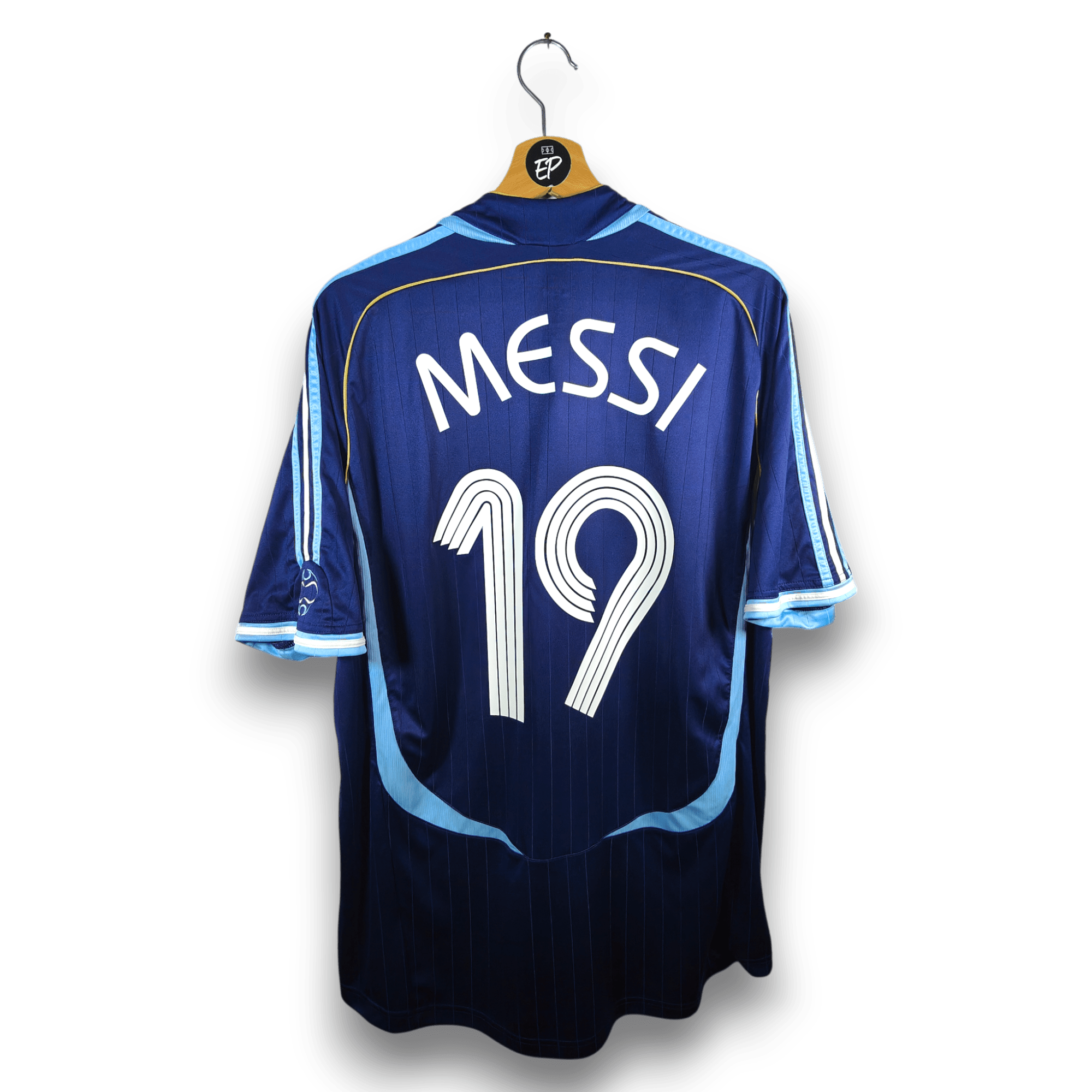 2006-07 Argentina Away Shirt Messi #19 - 9.5/10 -(XL) 069519