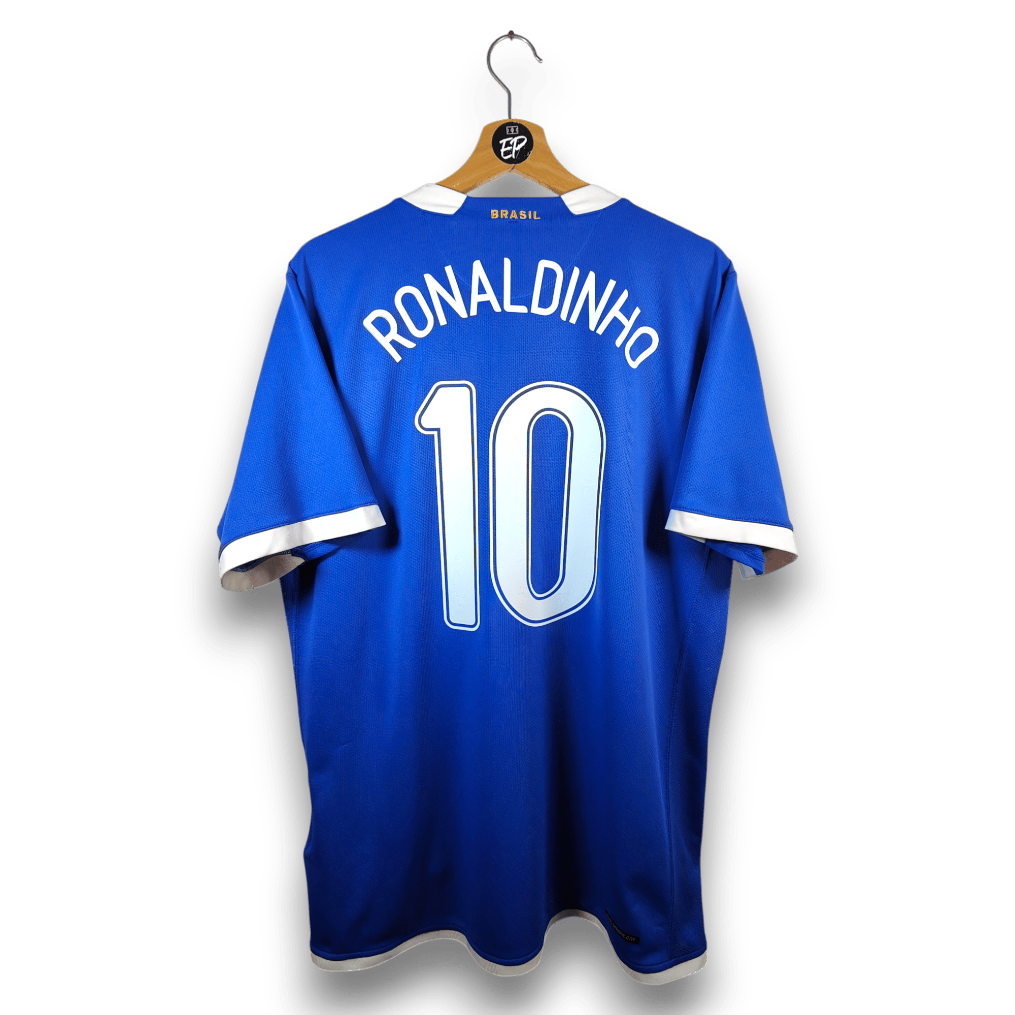 2006 - 07 Brazil Away Shirt Ronaldinho 10 - 9/10 - (L) - Eternal Pitch