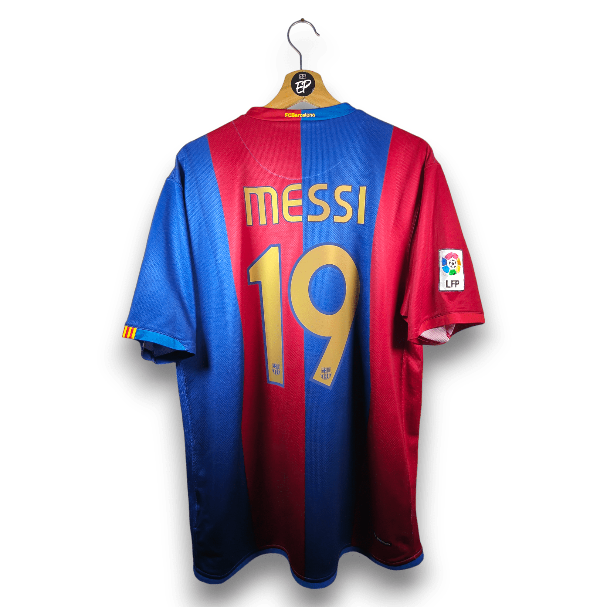 2006 - 07 FC Barcelona Home Shirt Messi 19 - 7.5/10 - (XL) - Eternal Pitch