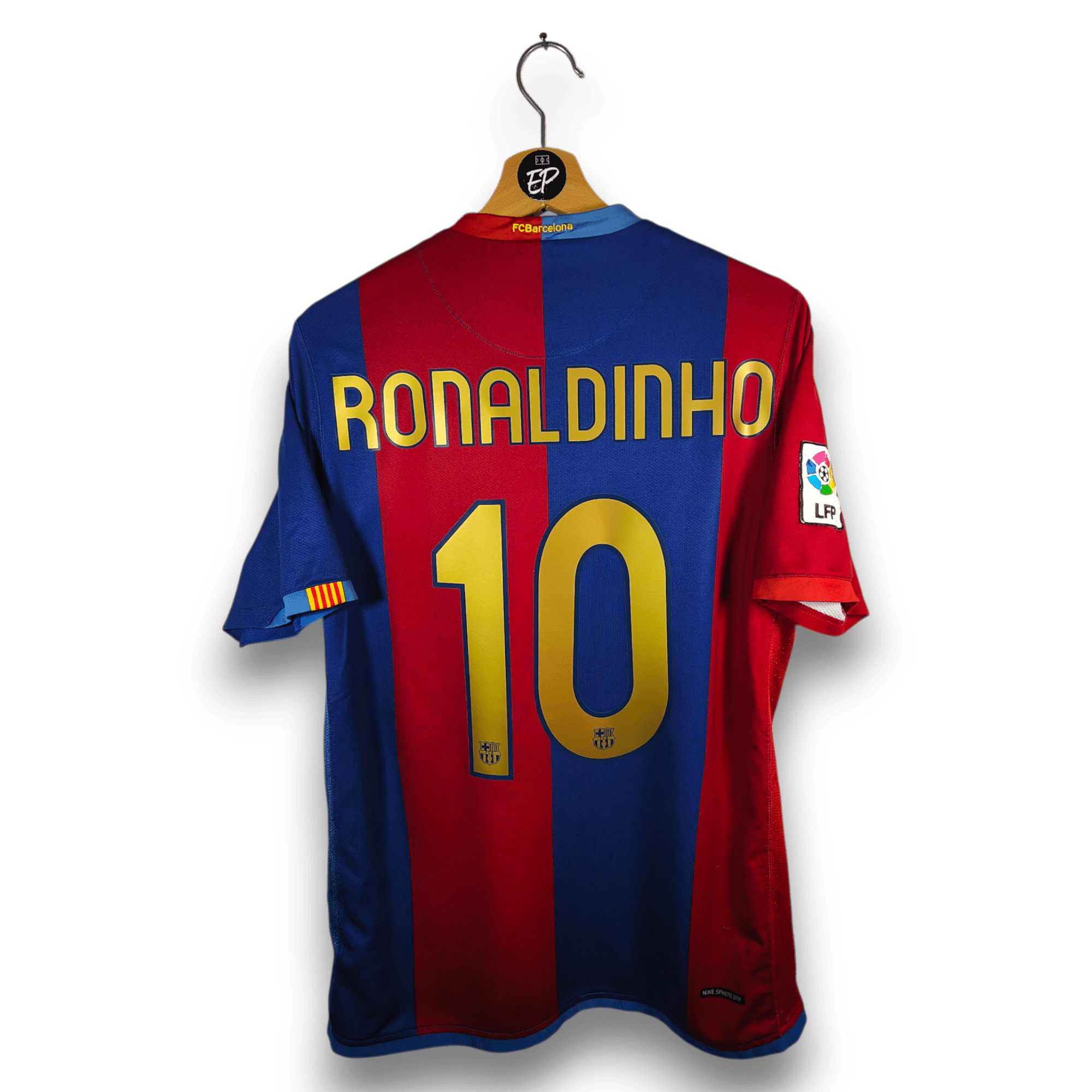 2006 - 07 FC Barcelona Home Shirt Ronaldinho 10 - 8/10 - (L) - Eternal Pitch