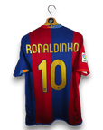 2006 - 07 FC Barcelona Home Shirt Ronaldinho 10 - 8/10 - (L) - Eternal Pitch