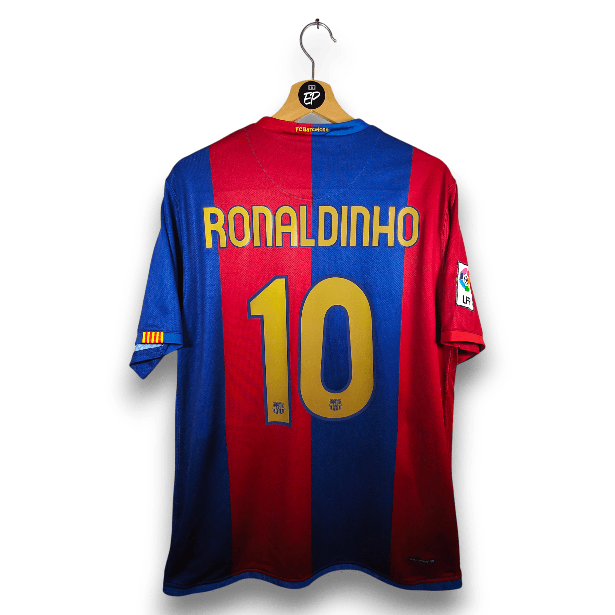 2006 - 07 FC Barcelona Home Shirt Ronaldinho 10 - 8.5/10 - (L) - Eternal Pitch