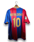 2006 - 07 FC Barcelona Home Shirt Ronaldinho 10 - 9/10 - (XL) - Eternal Pitch