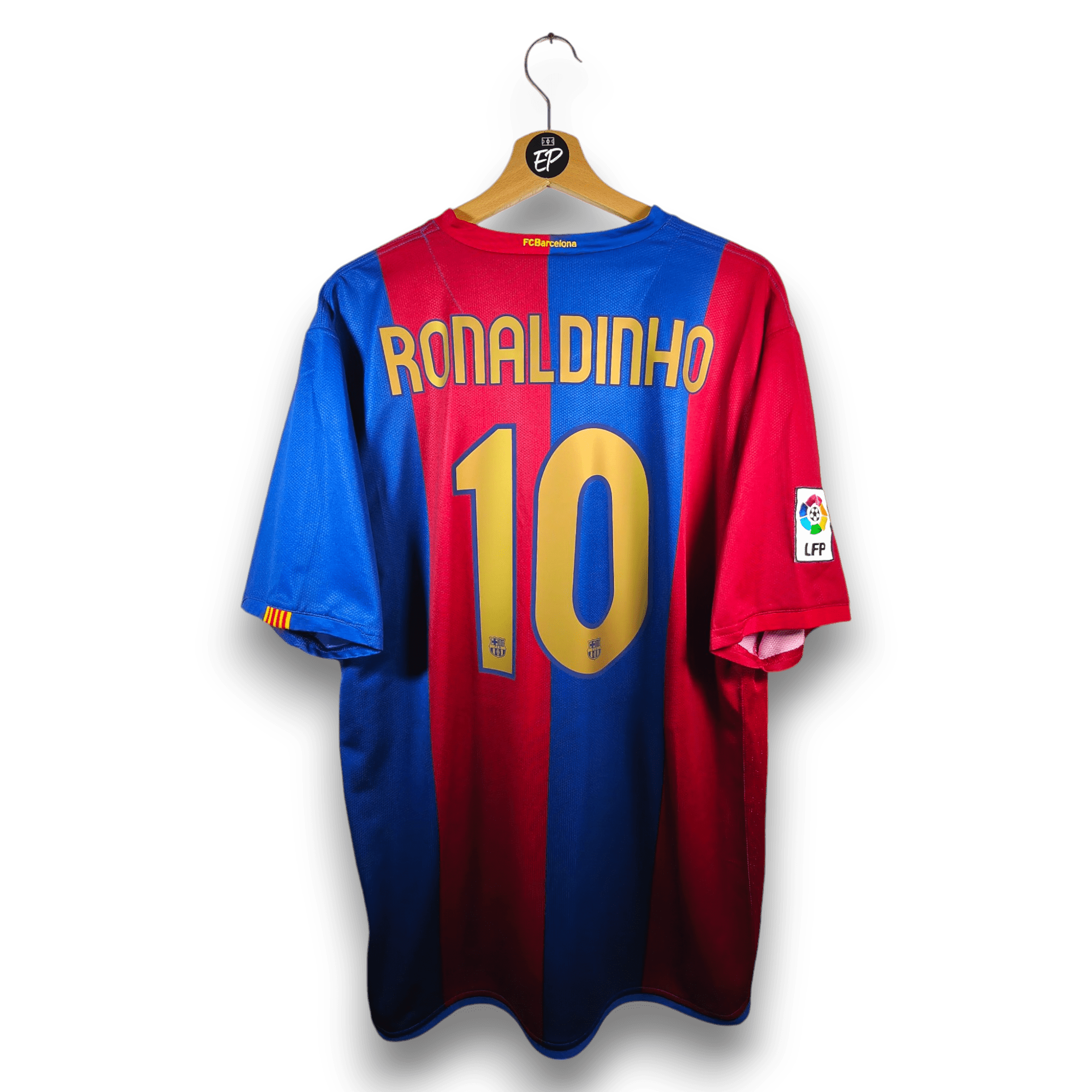 2006 - 07 FC Barcelona Home Shirt Ronaldinho 10 (XL) - Eternal Pitch
