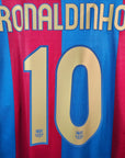 2006 - 07 FC Barcelona Home Shirt Ronaldinho 10 (XL) - Eternal Pitch