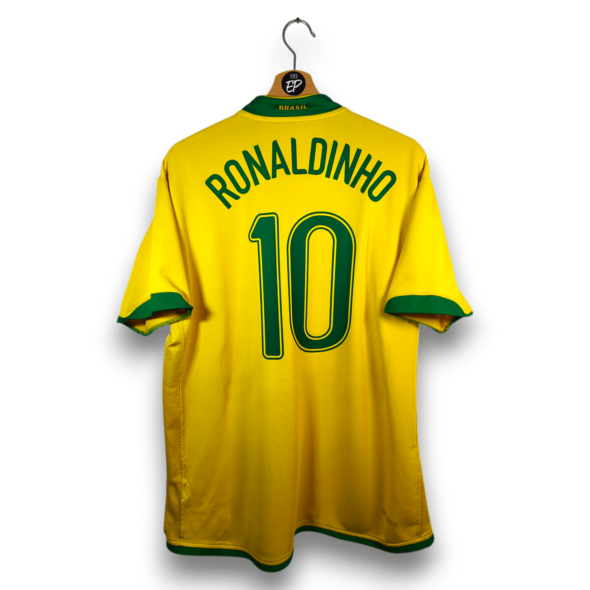 2006 - 08 Brazil Home Shirt Ronaldinho 10 - 8/10 - (L) - Eternal Pitch