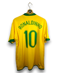 2006 - 08 Brazil Home Shirt Ronaldinho 10 - 8.5/10 - (XL) - Eternal Pitch