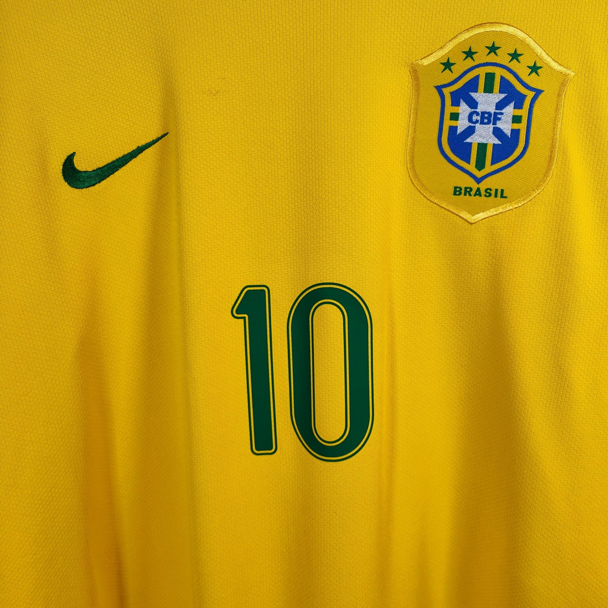 2006 - 08 Brazil Home Shirt Ronaldinho 10 - 8.5/10 - (XL) - Eternal Pitch