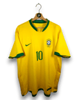 2006 - 08 Brazil Home Shirt Ronaldinho 10 - 8.5/10 - (XL) - Eternal Pitch