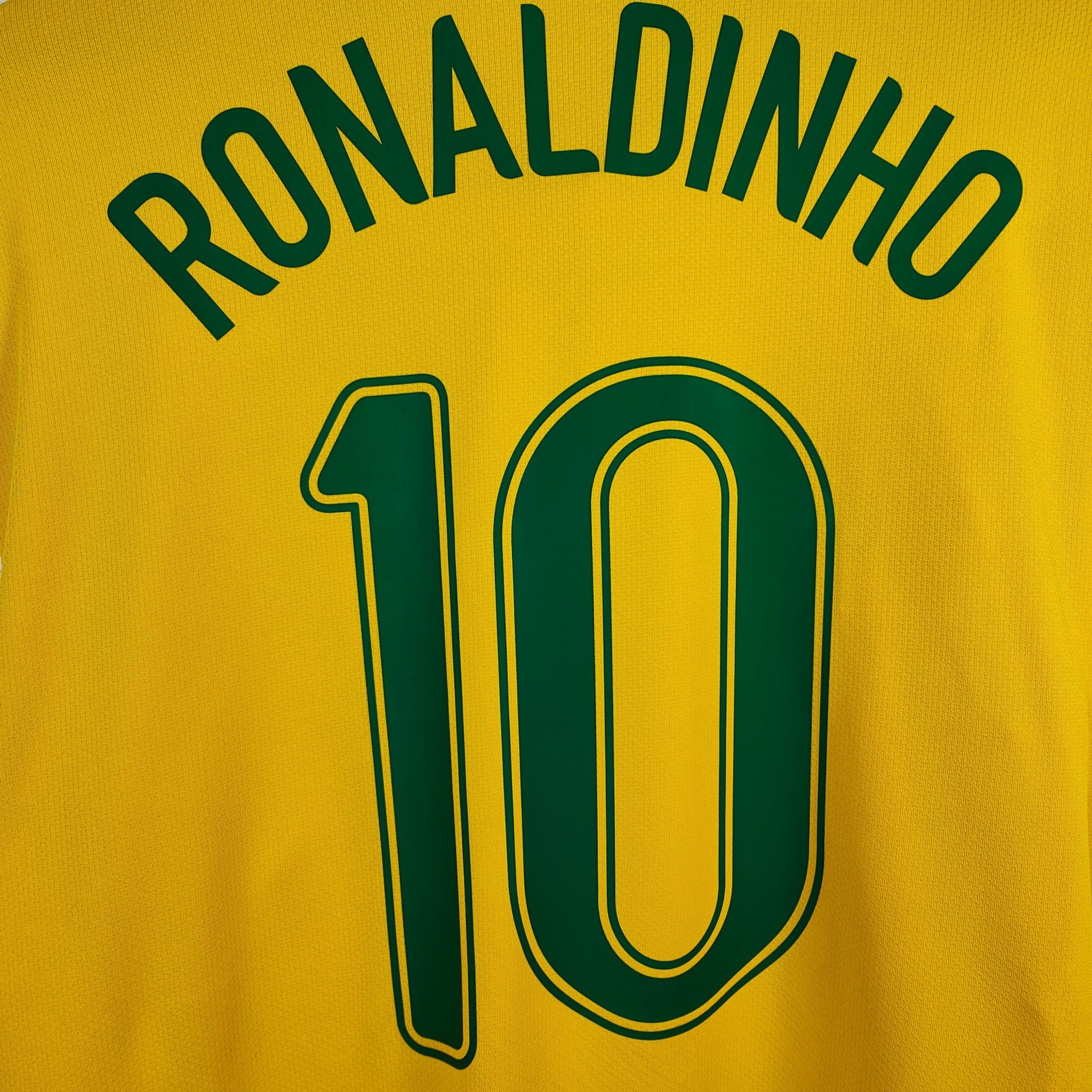 2006 - 08 Brazil Home Shirt Ronaldinho 10 - 8.5/10 - (XL) - Eternal Pitch