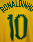 2006 - 08 Brazil Home Shirt Ronaldinho 10 - 8.5/10 - (XL) - Eternal Pitch