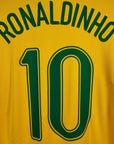 2006 - 08 Brazil Home Shirt Ronaldinho 10 - 9/10 - (S) - Eternal Pitch