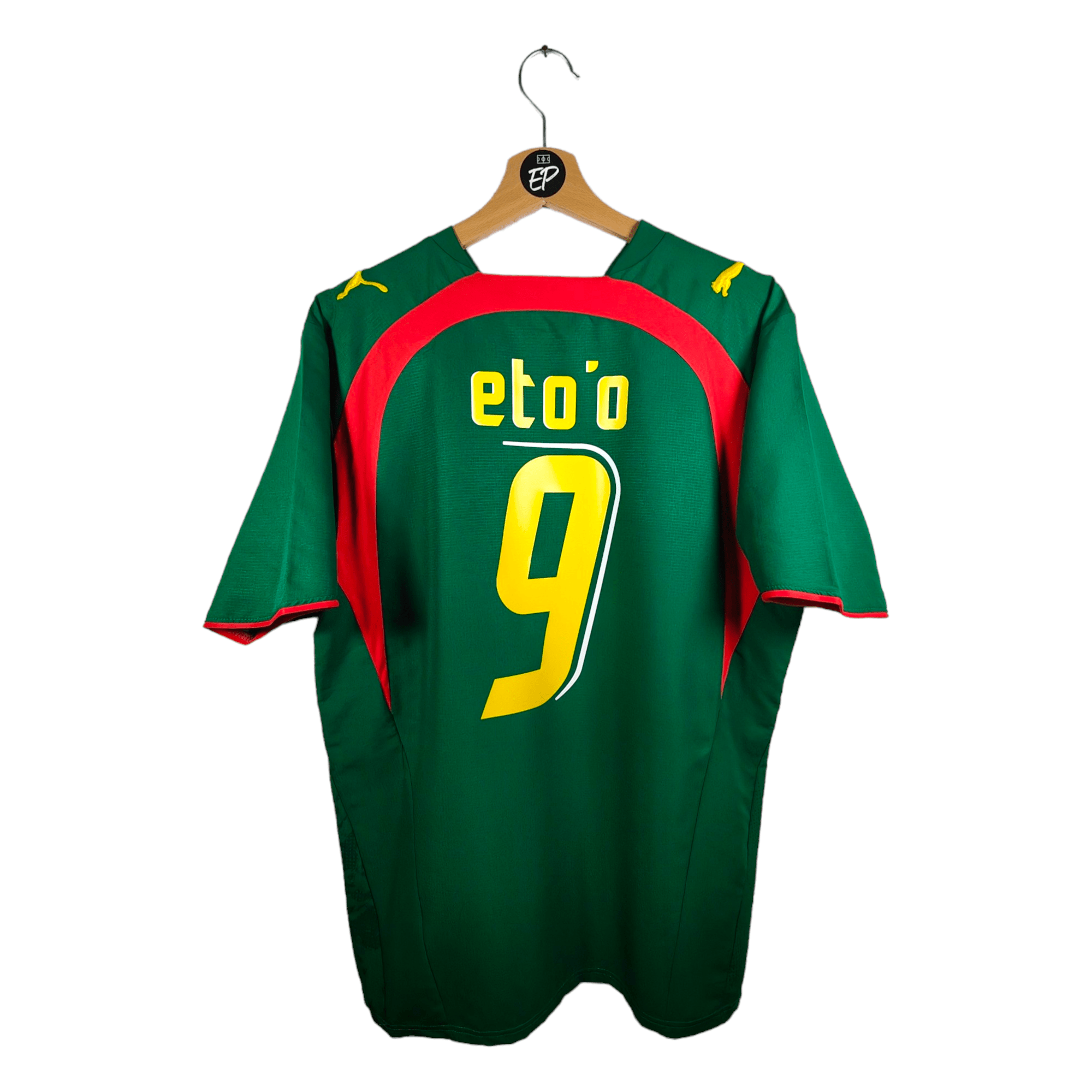 2006 - 08 Cameroon Home Shirt Eto'o 9 (M) - Eternal Pitch