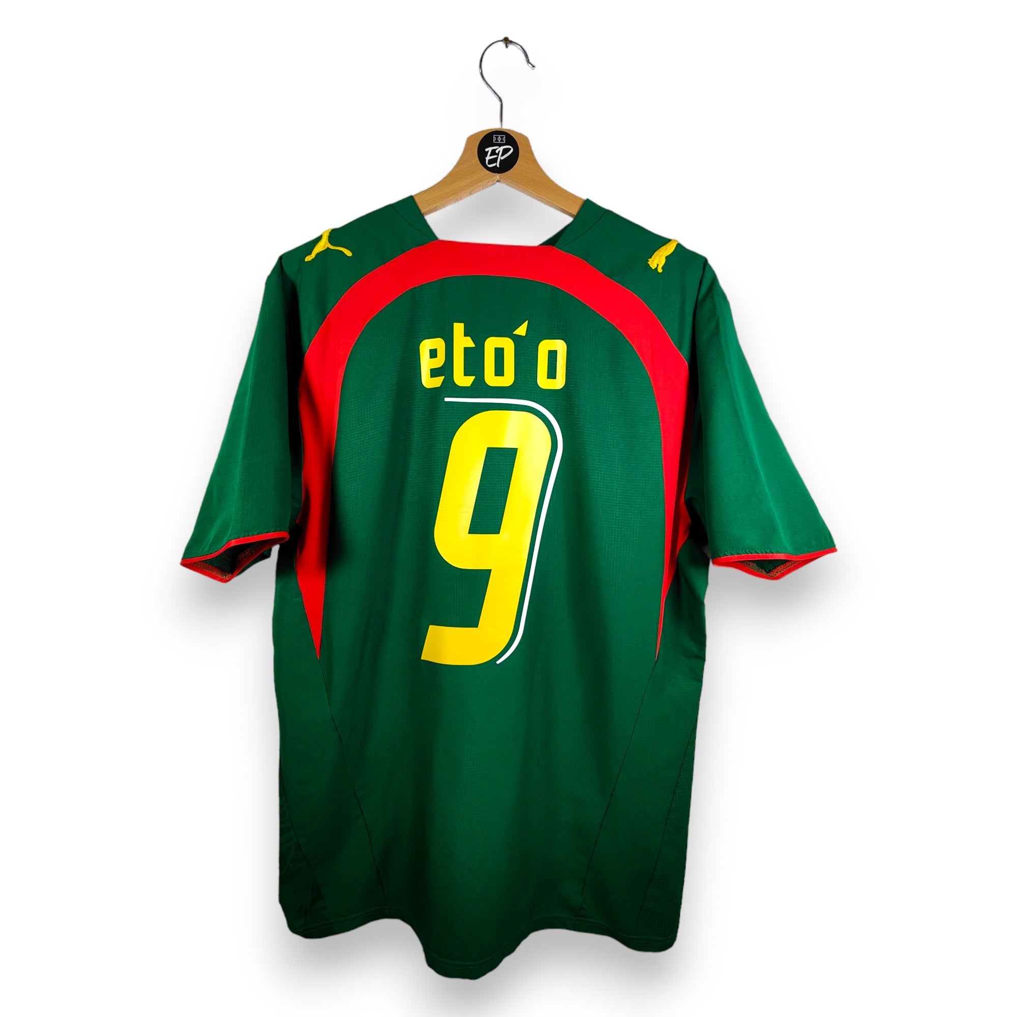 2006 - 08 Cameroon Home Shirt Eto'o 9 (M) - Eternal Pitch
