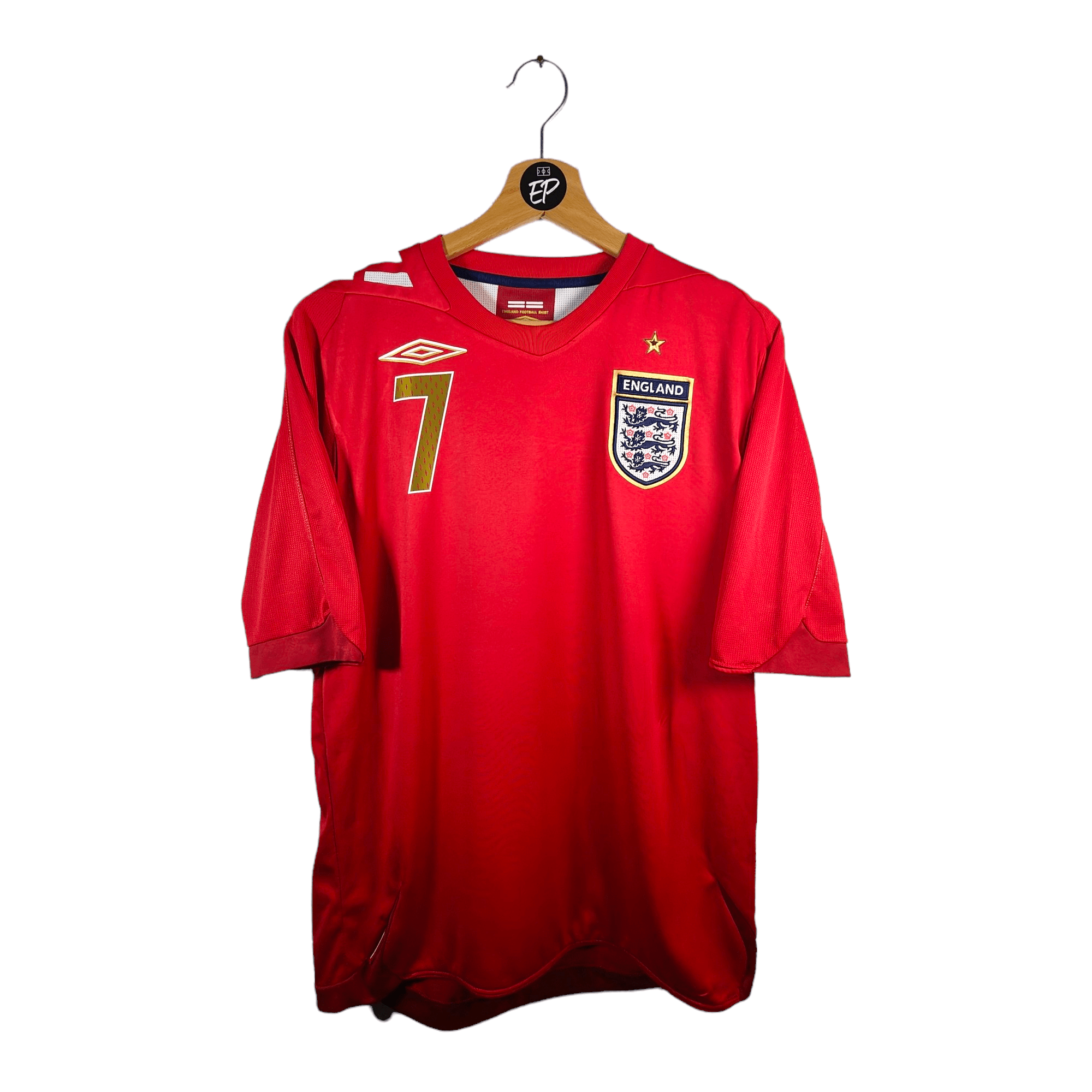 2006 - 08 England Away Shirt Beckham 7 (M) - Eternal Pitch