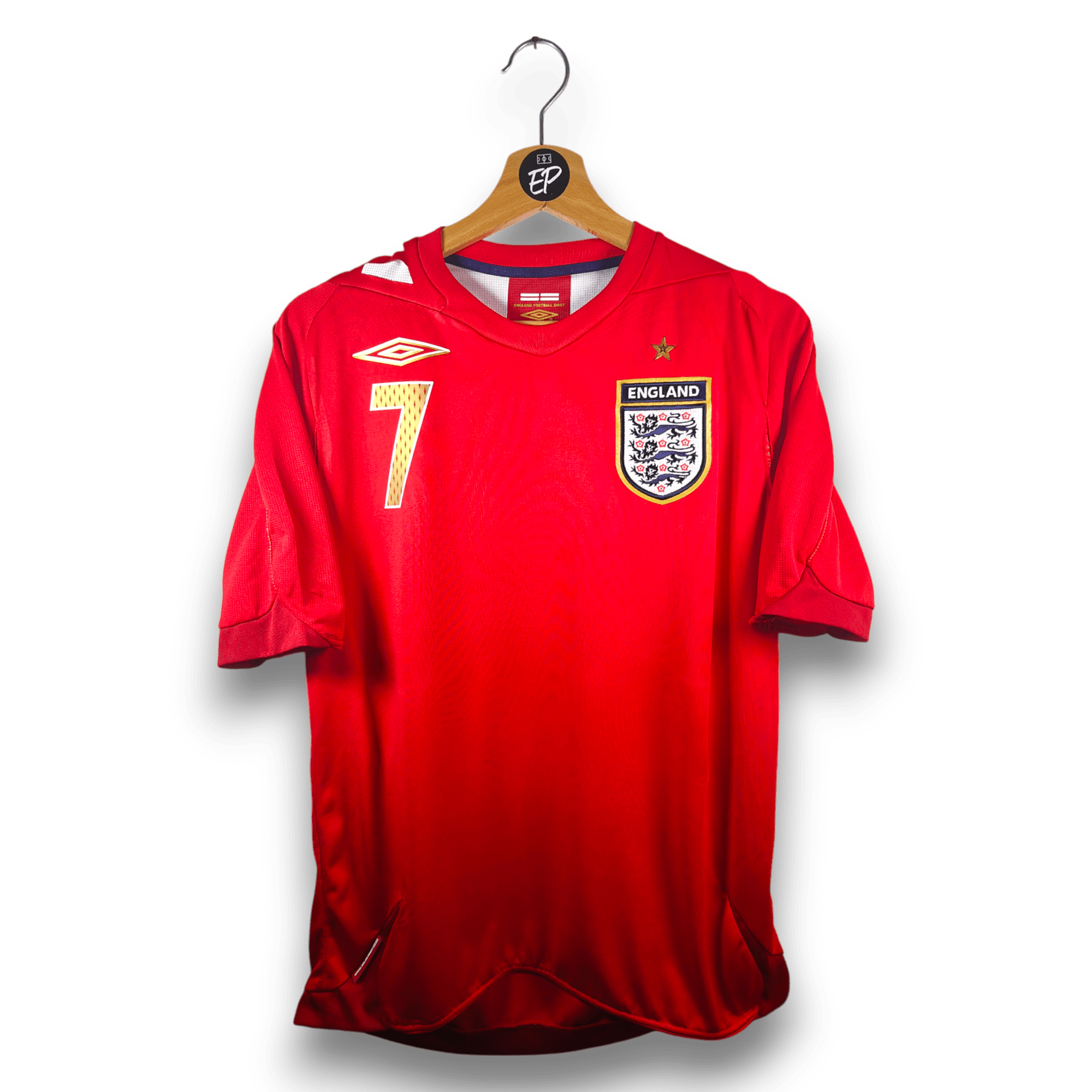 2006 - 08 England Away Shirt Beckham 7 (S) - Eternal Pitch