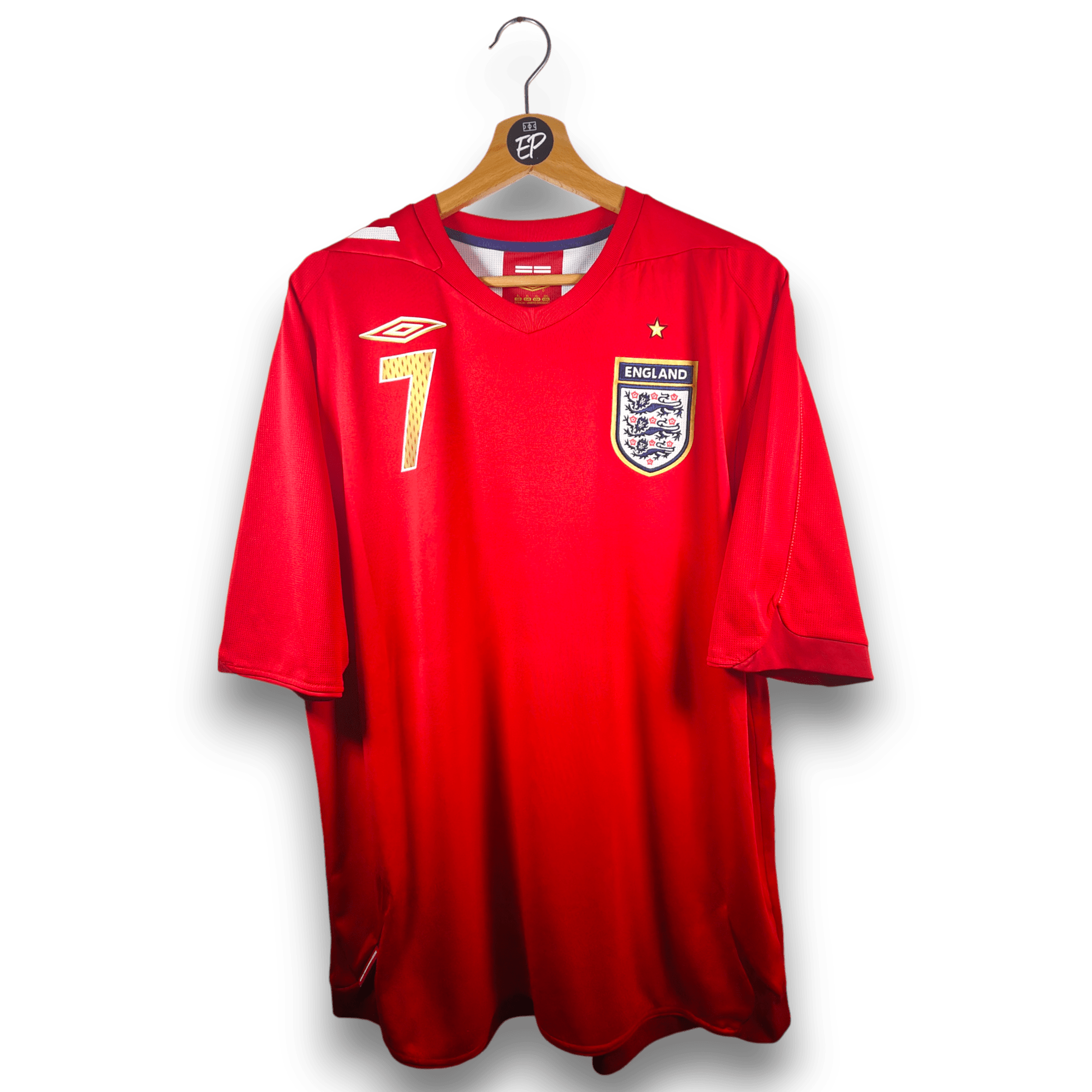 2006 - 08 England Away Shirt Beckham 7 (XL) - Eternal Pitch