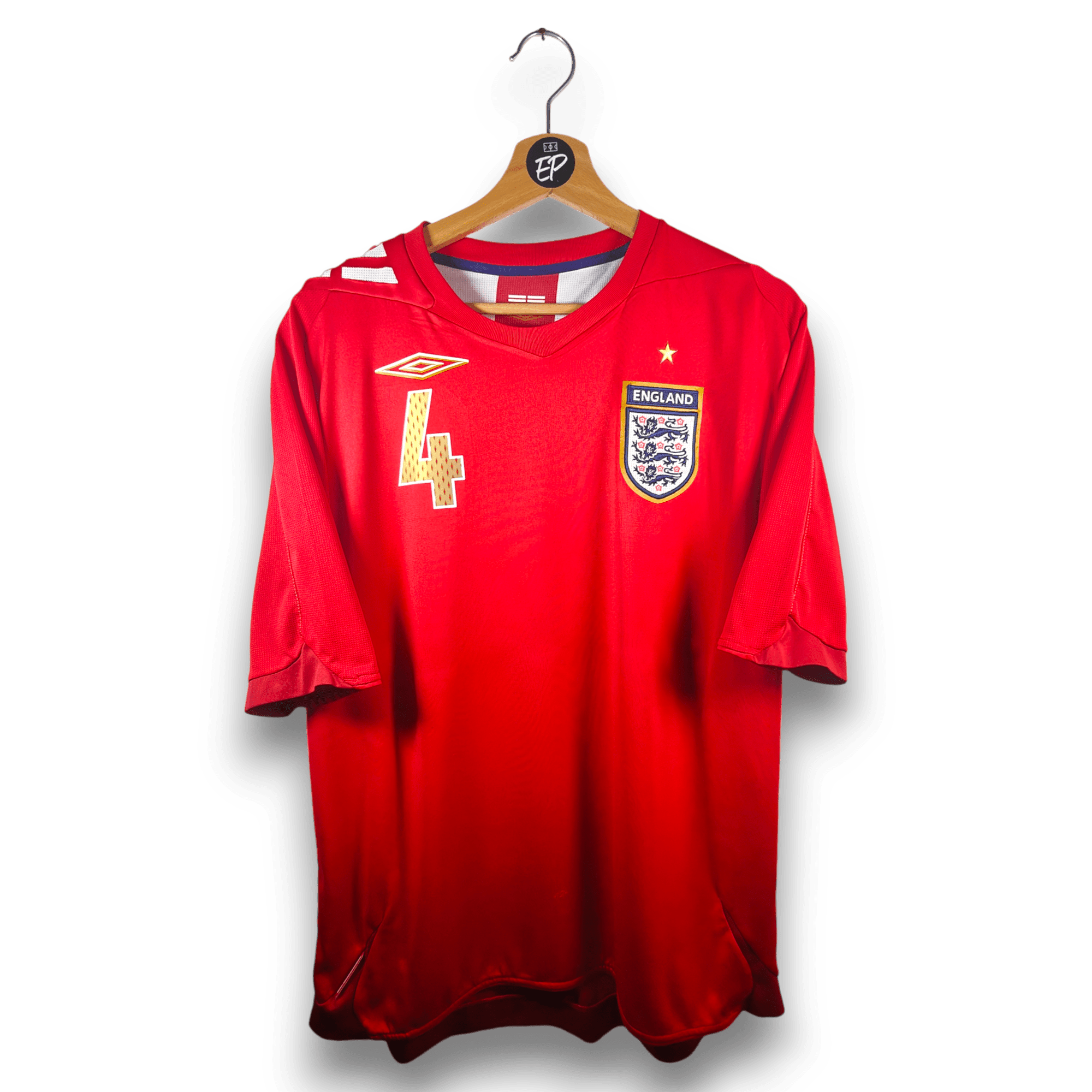 2006 - 08 England Away Shirt Gerrard 4 - 8.5/10 - (L) - Eternal Pitch