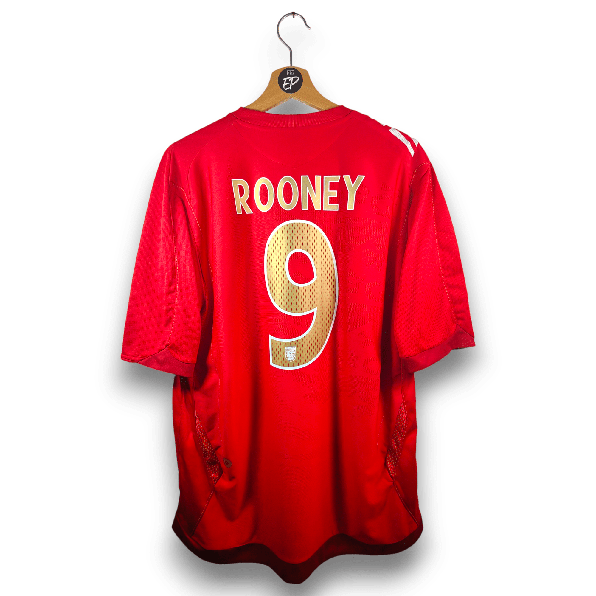 2006 - 08 England Away Shirt Rooney 9 - 9/10 - (XL) - Eternal Pitch