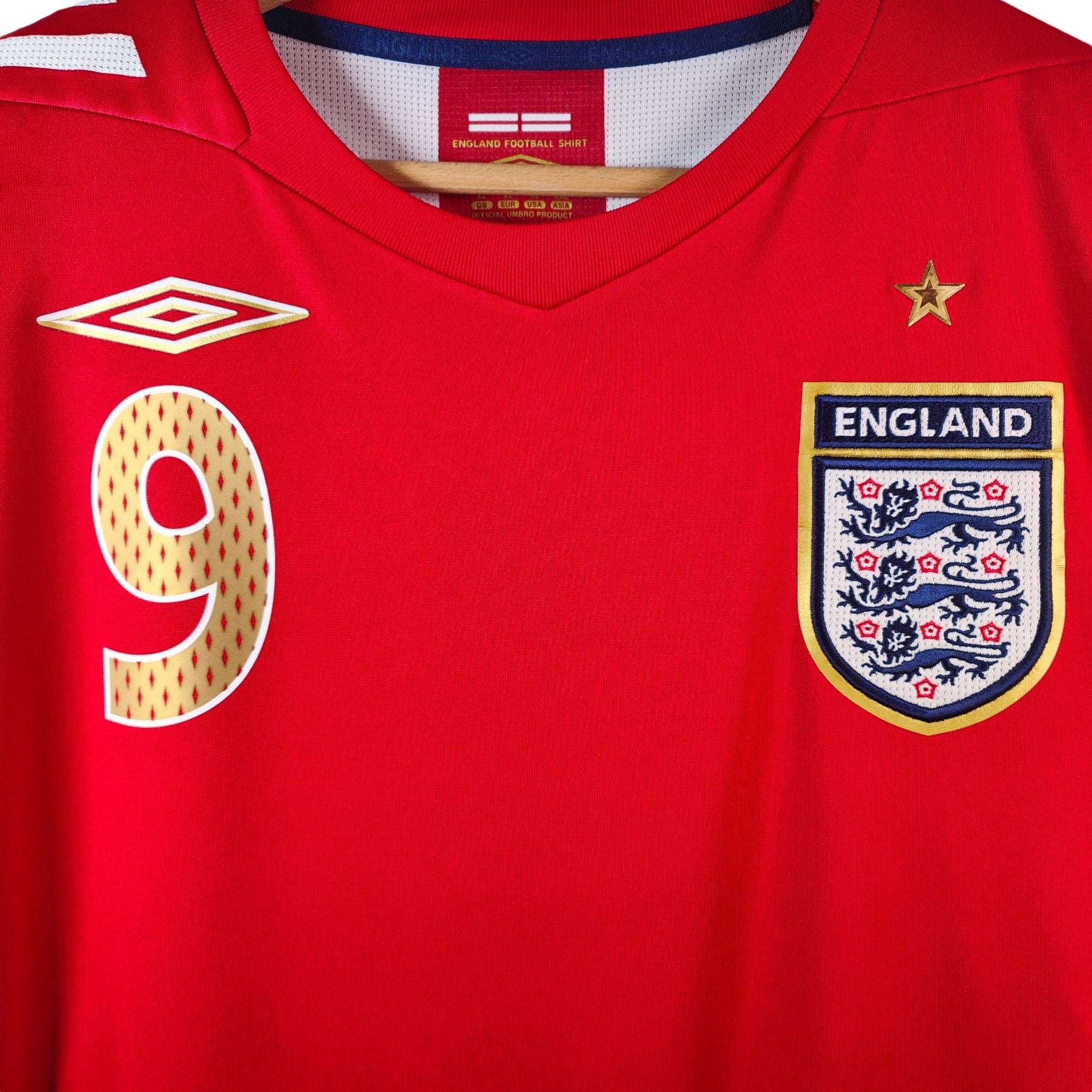 2006 - 08 England Away Shirt Rooney 9 - 9/10 - (XL) - Eternal Pitch