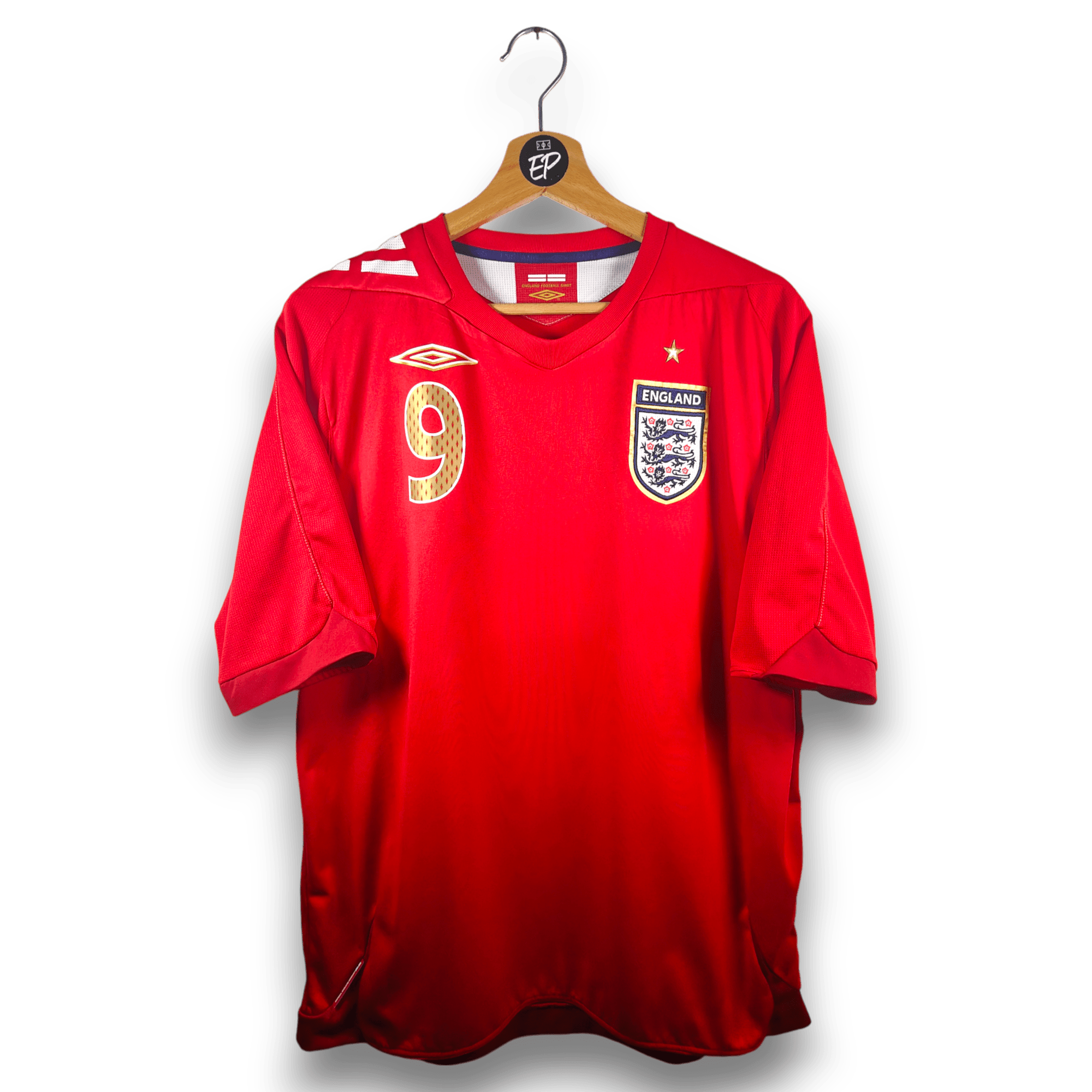 2006 - 08 England Away Shirt Rooney 9 (L) - Eternal Pitch