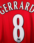 2006 - 08 Liverpool Home Shirt Gerrard 8 - 9/10 - (XL) - Eternal Pitch