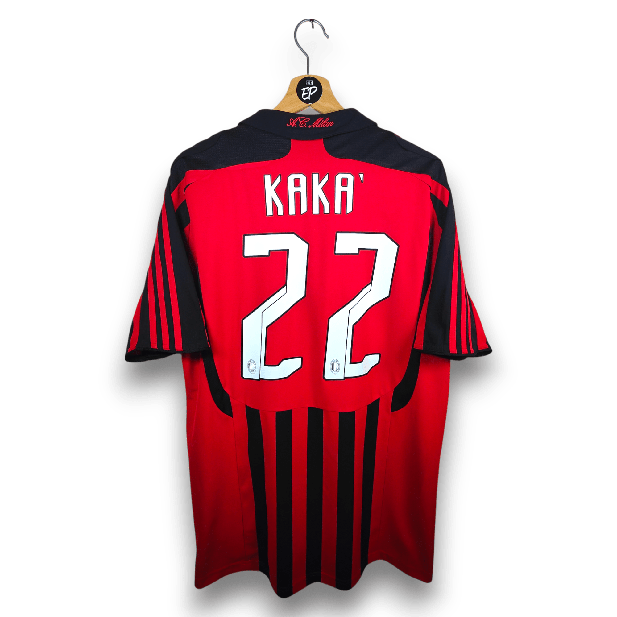 2007 - 08 AC Milan Home Shirt Kaka 22 - 9.5/10 - (L) - Eternal Pitch