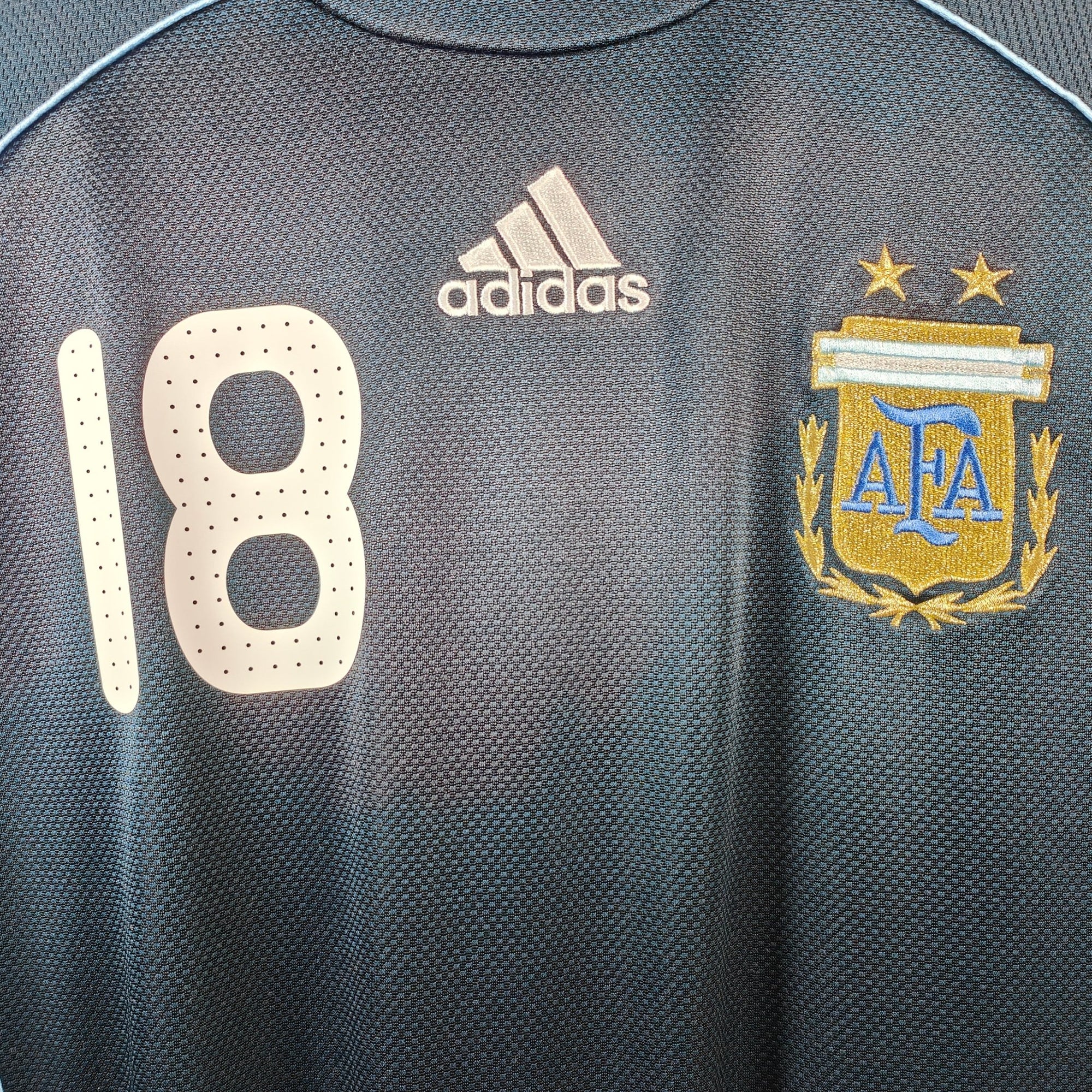 2007 - 08 Argentina Away Shirt Messi 18 (L) - Eternal Pitch