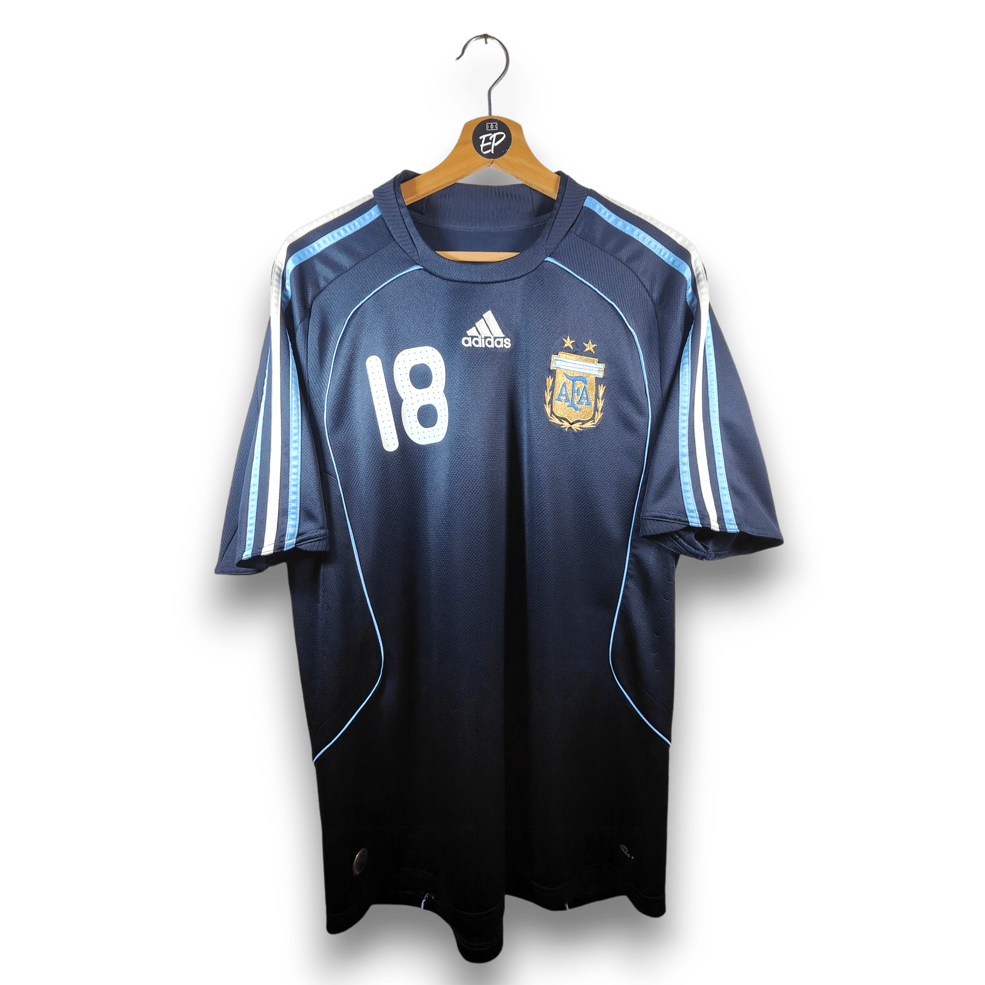 2007 - 08 Argentina Away Shirt Messi 18 (L) - Eternal Pitch
