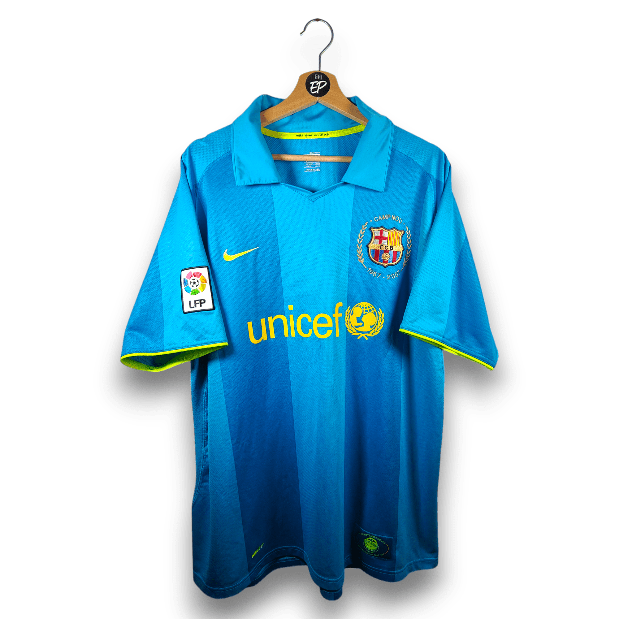 2007 - 08 FC Barcelona Away Shirt Messi 19 - 9/10 - (XL) - Eternal Pitch