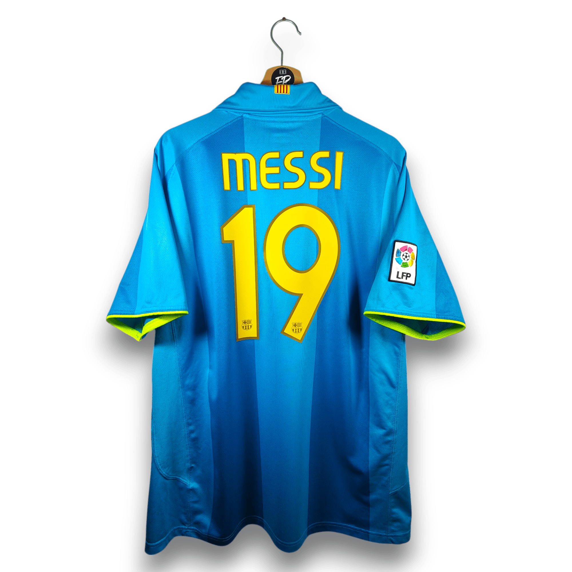 2007 - 08 FC Barcelona Away Shirt Messi 19 - 9/10 - (XL) - Eternal Pitch