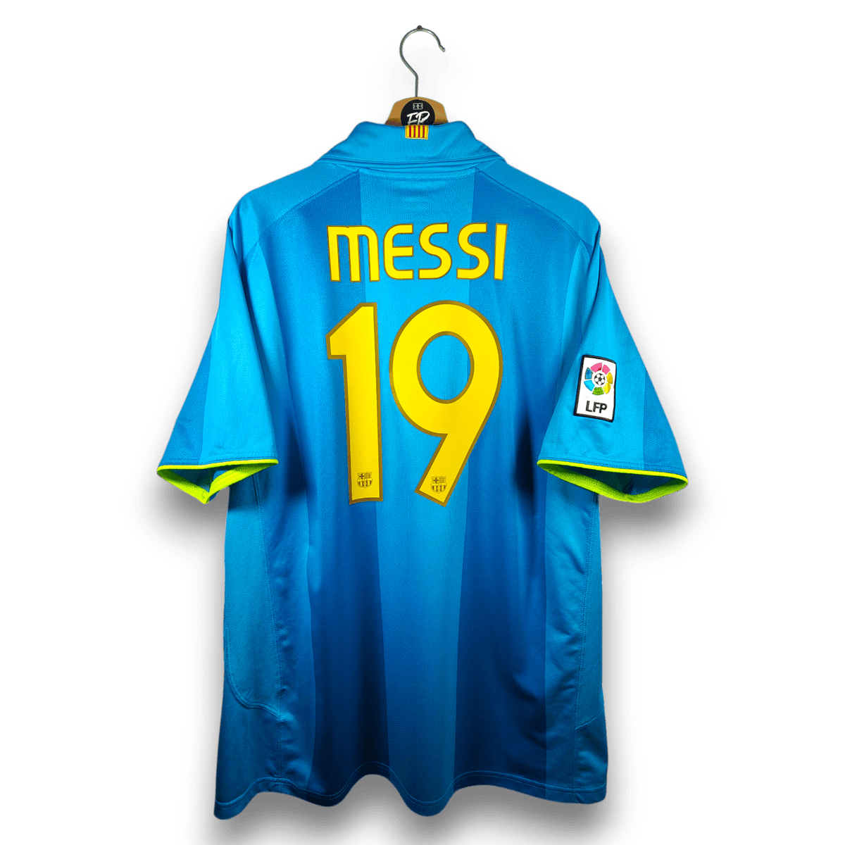 2007-08 FC Barcelona Away Shirt Messi #19 - 9/10 - (XL