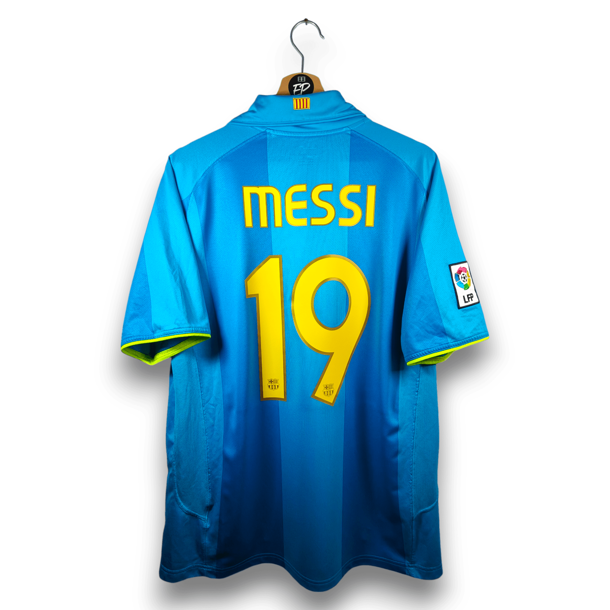 2007 - 08 FC Barcelona Away Shirt Messi 19 (L) - Eternal Pitch