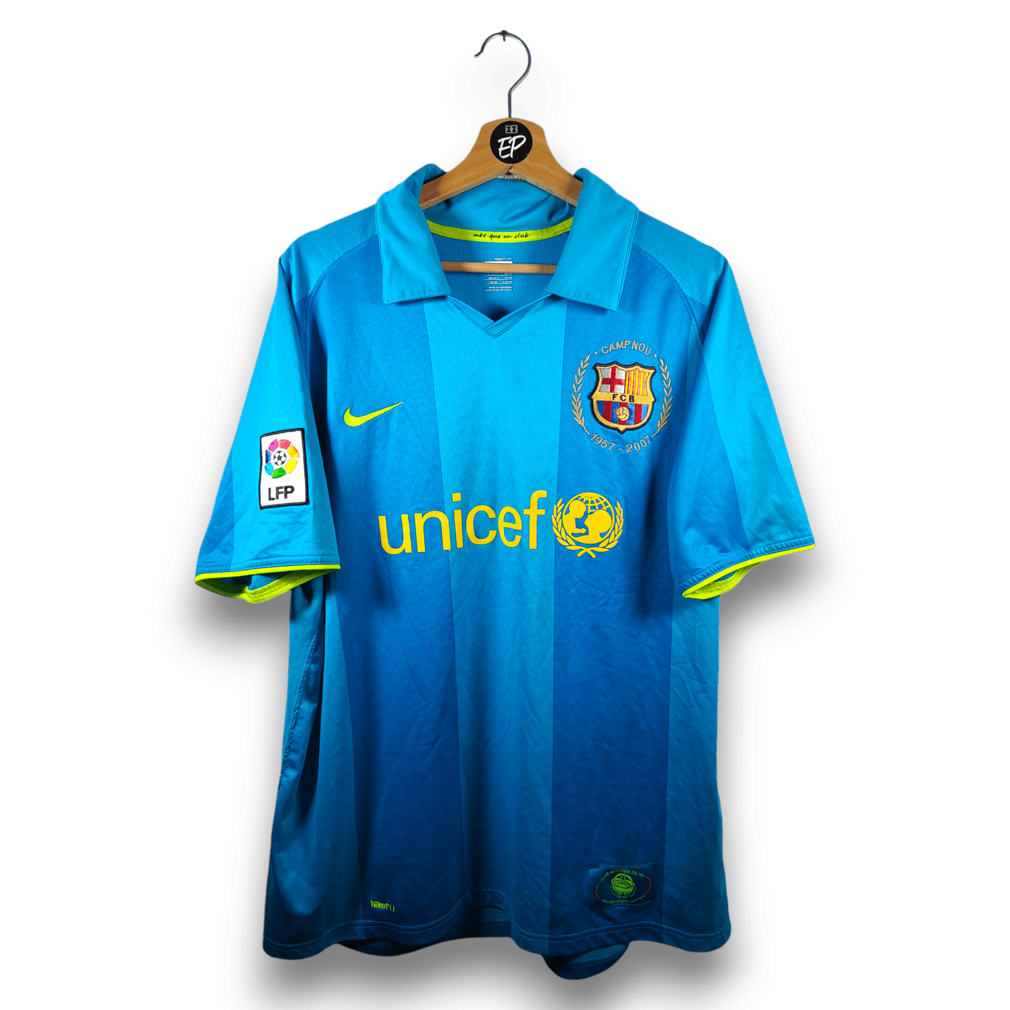 2007 - 08 FC Barcelona Away Shirt Messi 19 (L) - Eternal Pitch