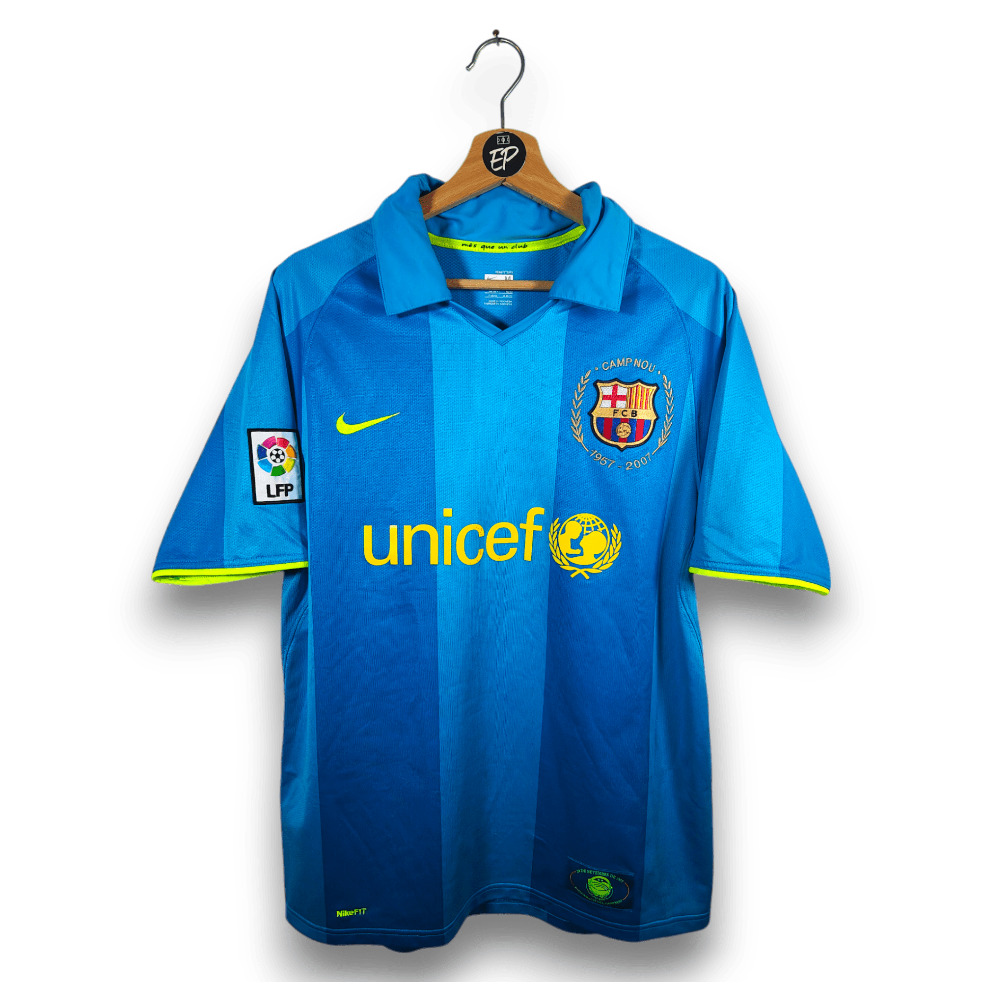 2007 - 08 FC Barcelona Away Shirt Ronaldinho 10 - 8.5/10 - (M) - Eternal Pitch